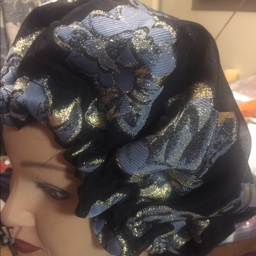 Silk Embroidered Hair Bonnet
